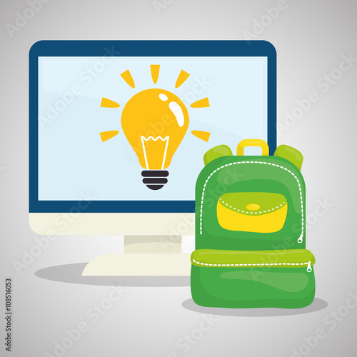 Flat illustration about back to school design