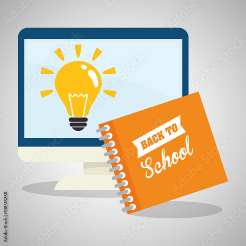 Flat illustration about back to school design