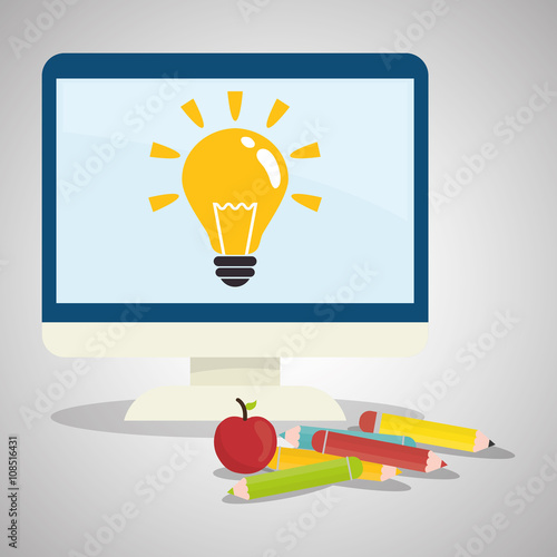 Flat illustration about back to school design