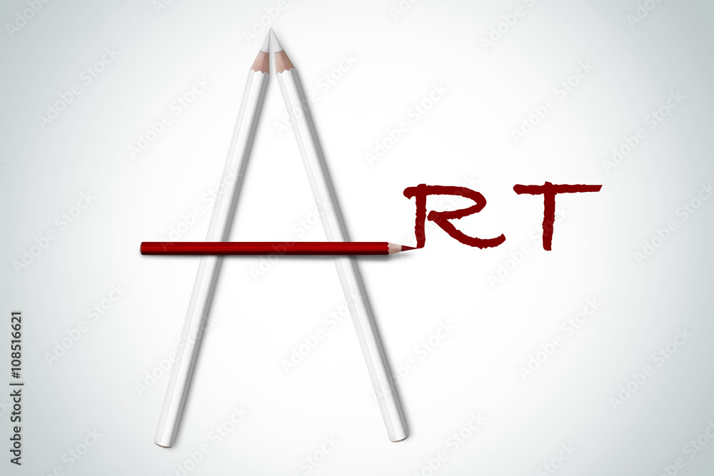 composition of Art word by pencils composition of Art word by pencils