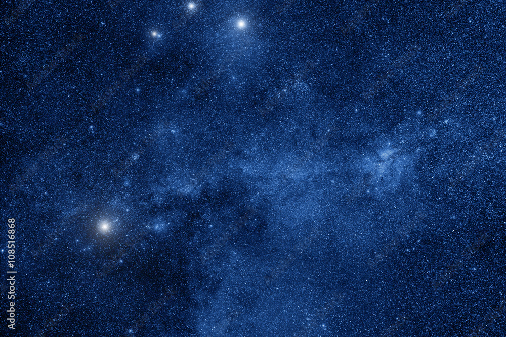 Naklejka premium Milky way stars and star-dust in deep space / cosmos.