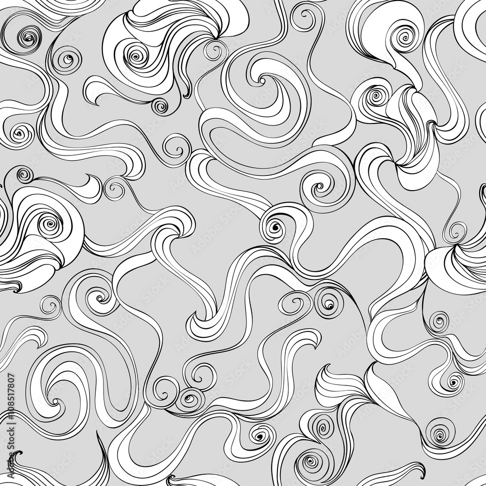 Fototapeta premium Abstract spreadable paint in water seamless background