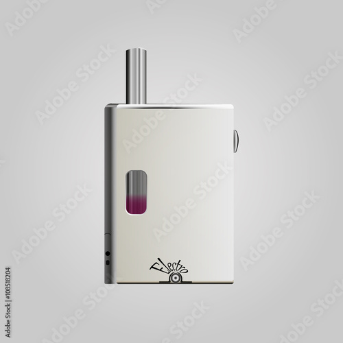 Electronic Cigar Smoking Concept. Vector Illustration. Can be Edited.