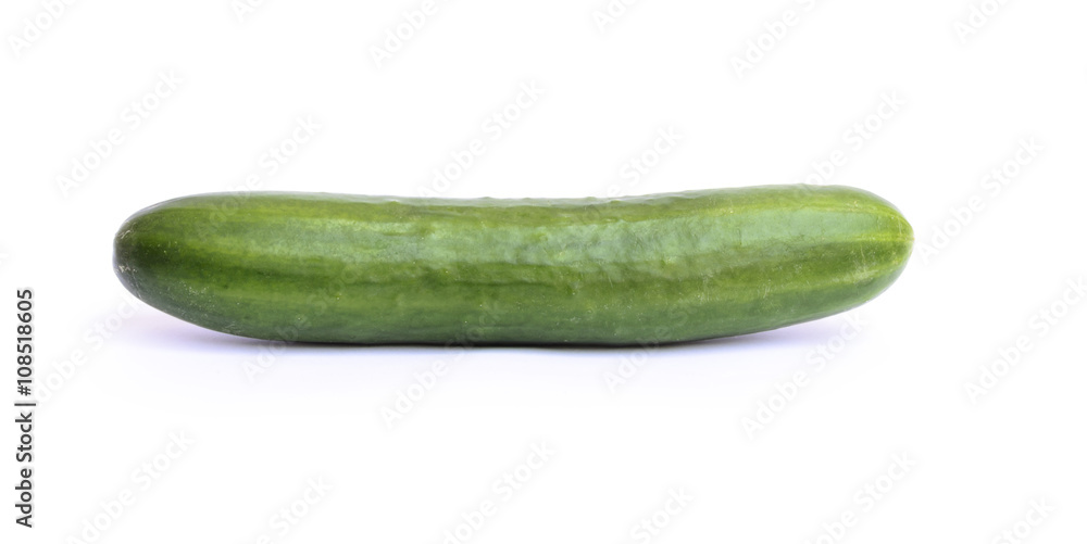 Fresh green cucumber isolated on white background Fresh green cucumber isolated on white background