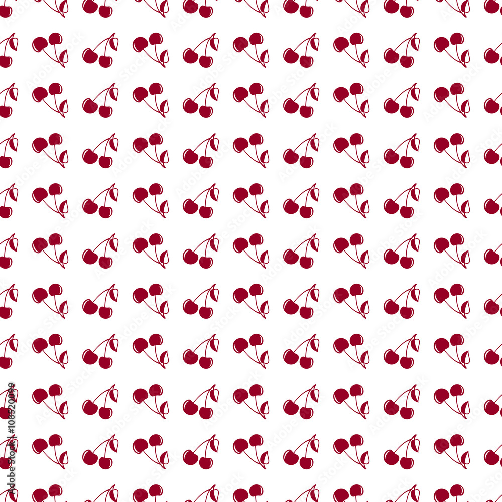Seamless pattern background in cherry.
