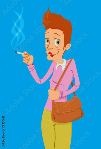 heavy smoker lady