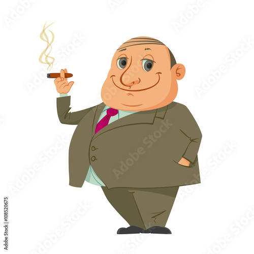 man smoking cigar