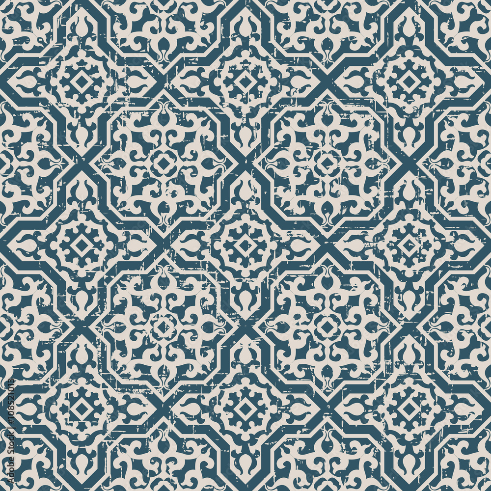 Seamless worn out antique background 033_Islam cross ryoal kaleidoscope