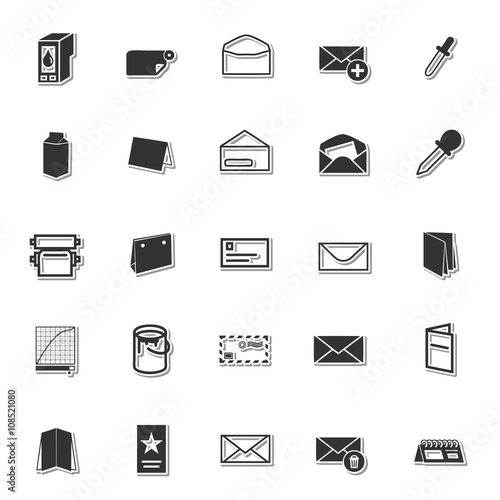 Stationery icon set 