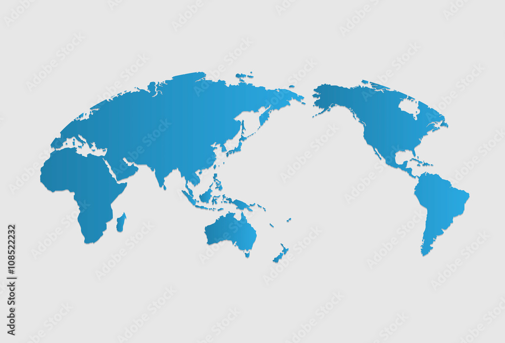 Obraz premium World map of vector, vector illustration