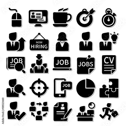 Employment icon set