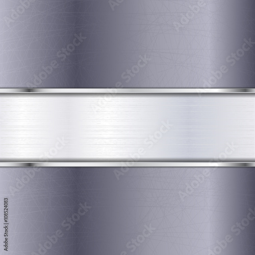 Metal background with light plate. Steel texture