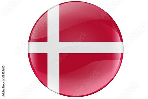 Denmark Button Flag