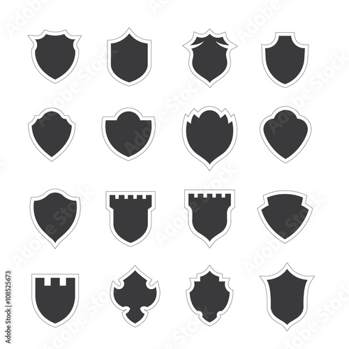 Crests logo element set.Heraldic logo,shield logo element,vintage laurel wreaths, heraldic icons