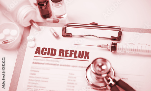 Foto Acid reflux diagnosis;medical concept