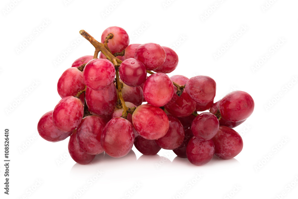 Bunch of red grapes Isolated on white background Bunch of red grapes Isolated on white background
