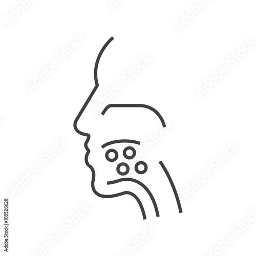 Line icon Oral Cancer icon