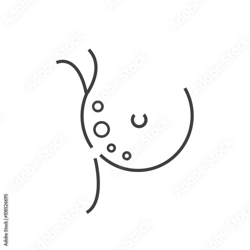 Line icon woman Breast Cancer icon