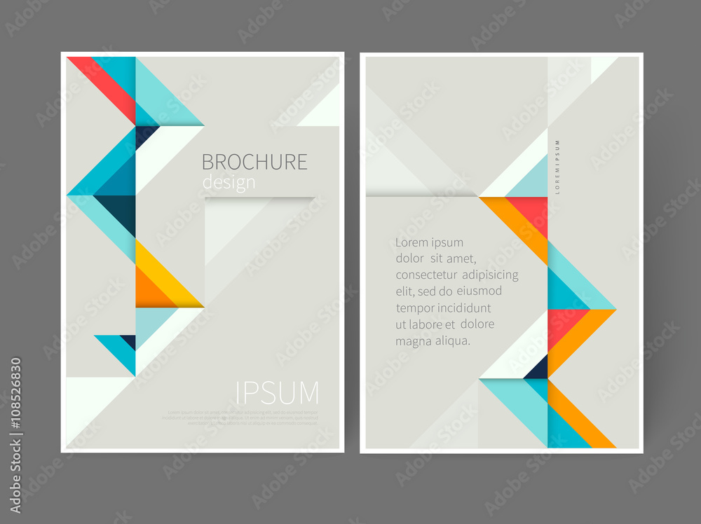 Cover design template. Brochure, leaflet, flyer, catalog, page, poster design. Origami abstract geometric background.  minimalistic design creative concept.  vector-stock illustration EPS 10