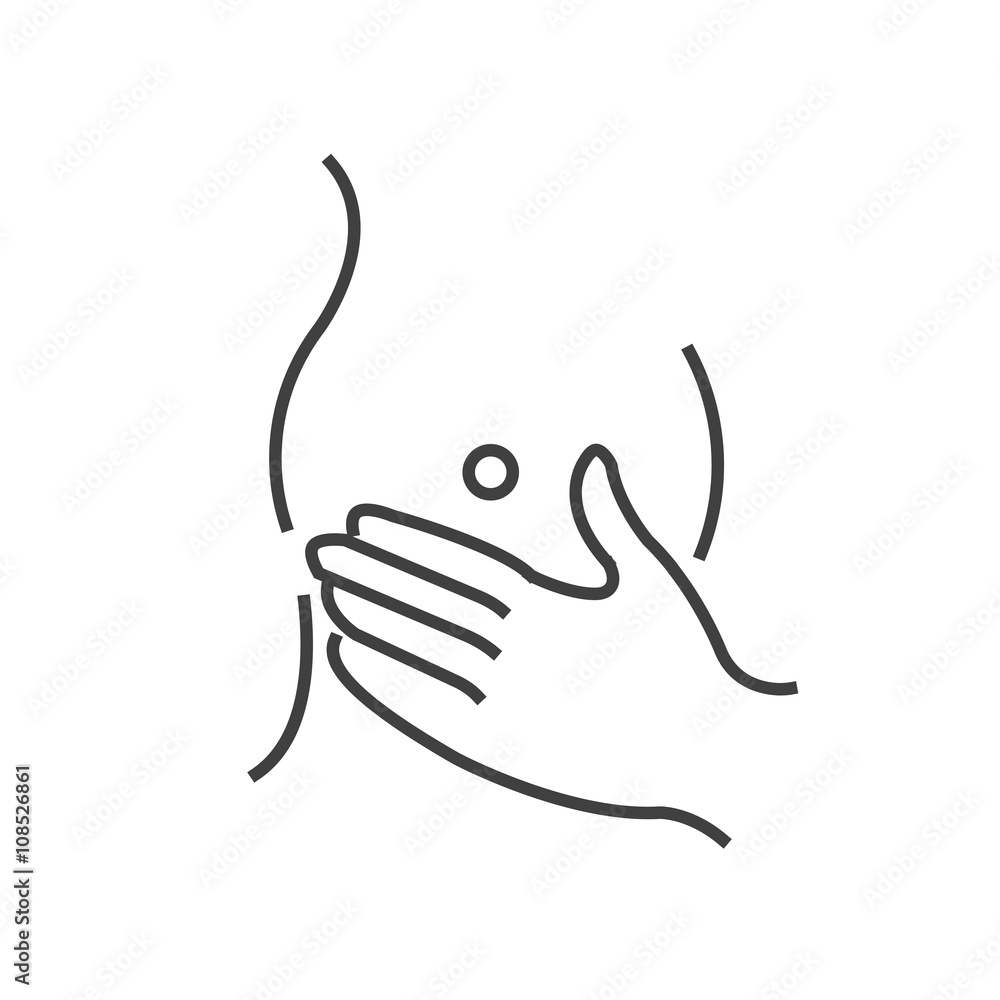 Line icon icon breast cancer check Line icon icon breast cancer check