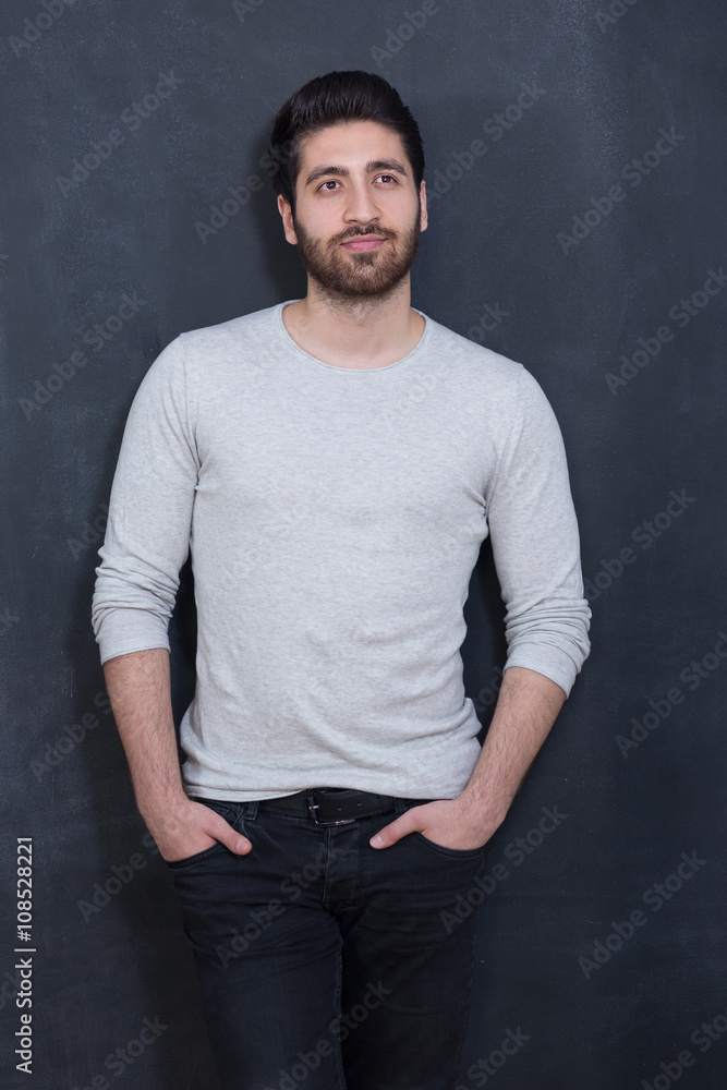 cool Arabic man with beard portrait cool Arabic man with beard portrait