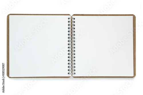 Note book isolated on white background.