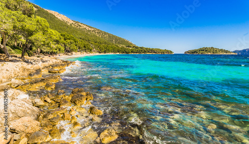 Fototapeta Naklejka Na Ścianę i Meble -  Beautiful Beach Formentor Majorca Spain Balearic Islands