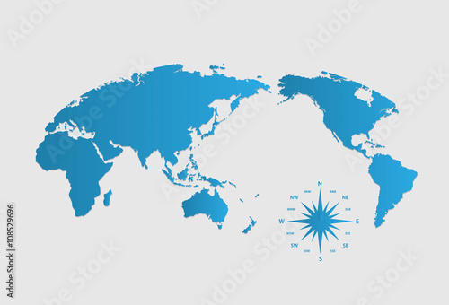 World map of vector, vector illustration