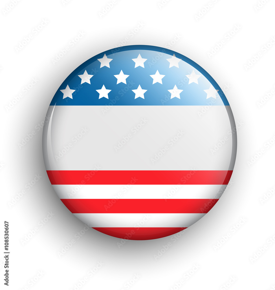 USA Icon Sign Presidents Independence Day Isolated on White USA Icon Sign Presidents Independence Day Isolated on White