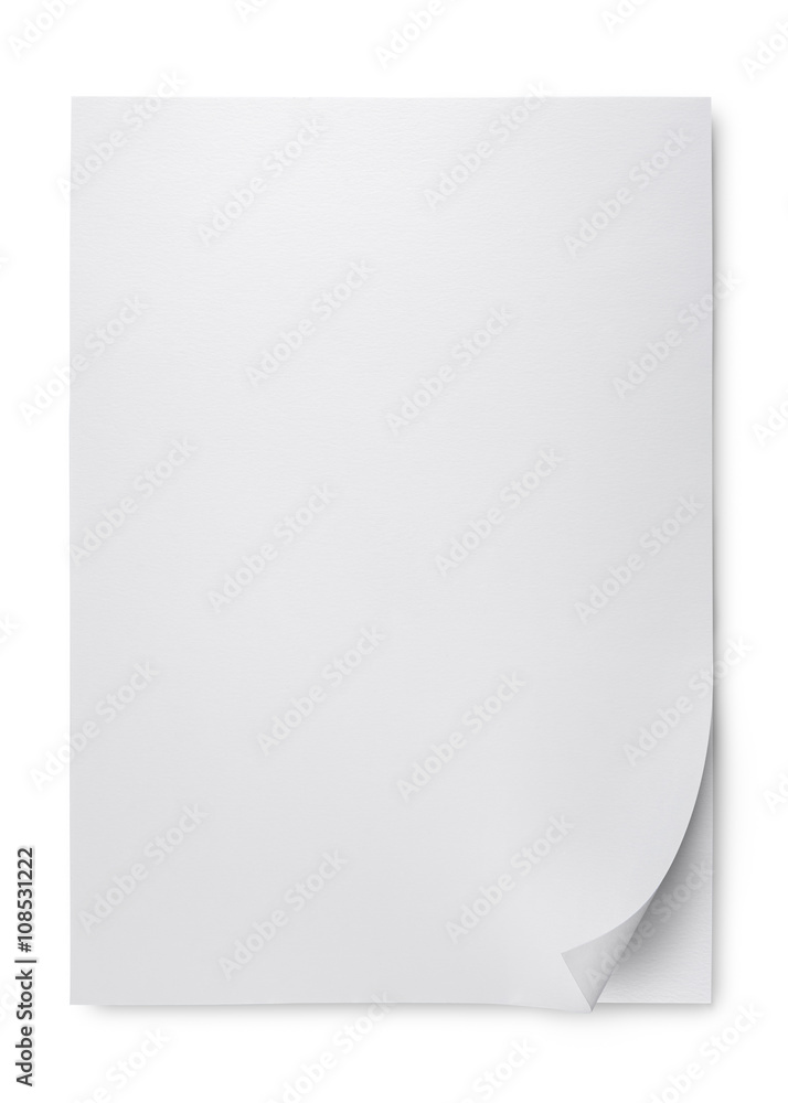 Blank sheet of paper Blank sheet of paper