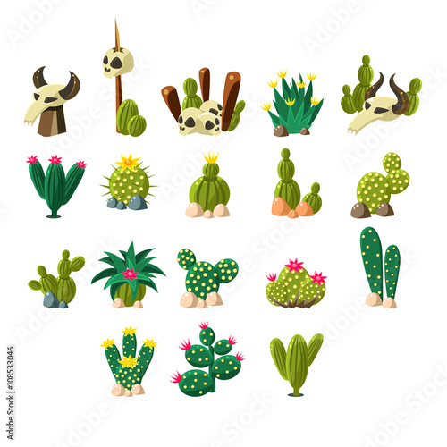 Death Valley Icons Set