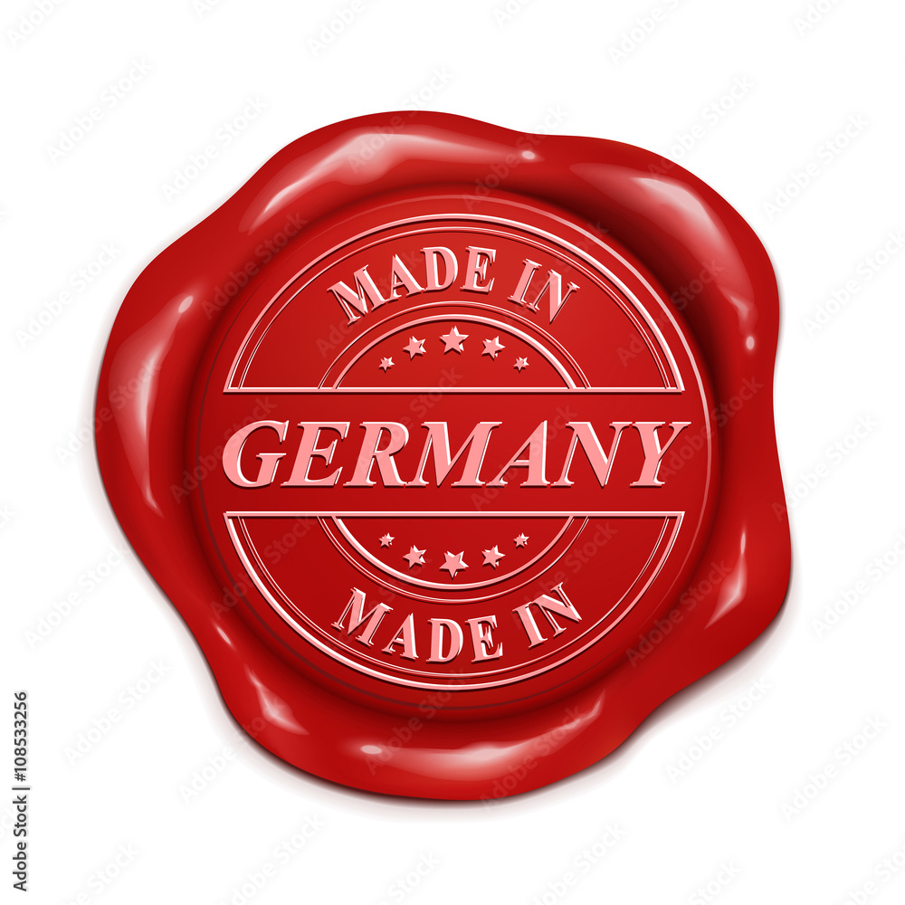 made in Germany 3d red wax seal made in Germany 3d red wax seal