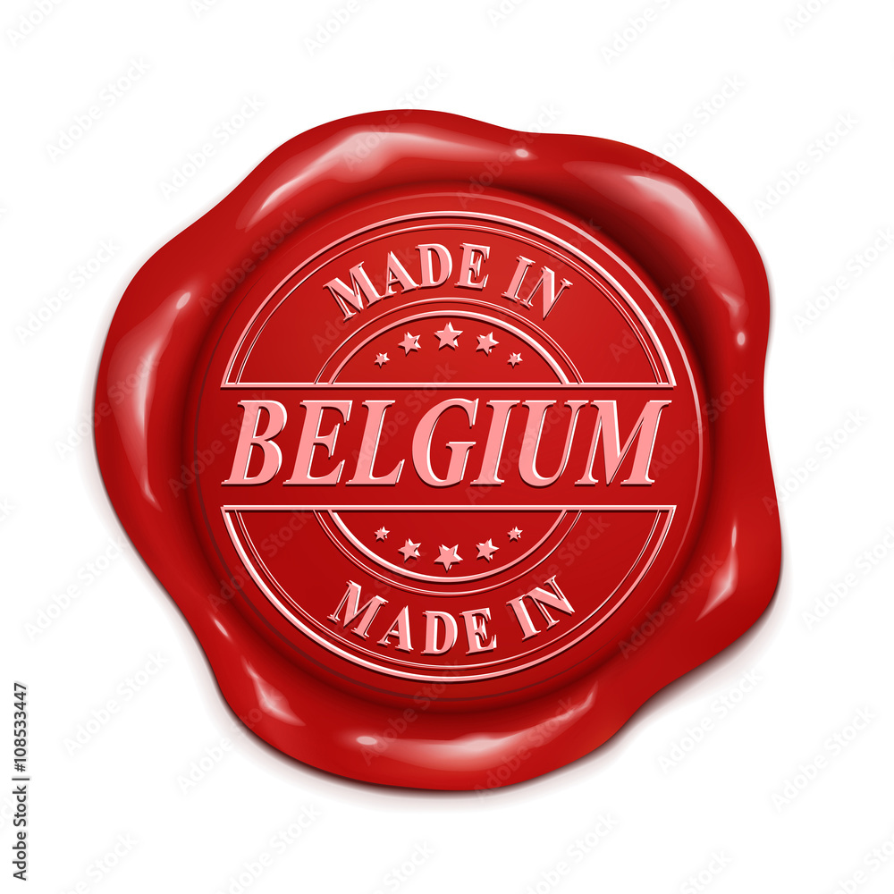 made in Belgium 3d red wax seal made in Belgium 3d red wax seal