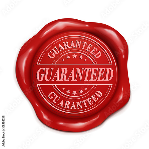 guarantee 3d red wax seal