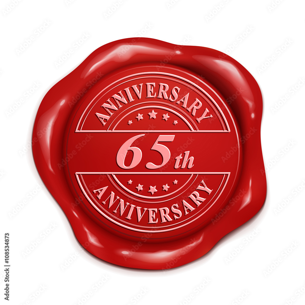 65th anniversary 3d red wax seal 65th anniversary 3d red wax seal