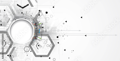 Abstract tech background. Futuristic technology interface. Vector resolution