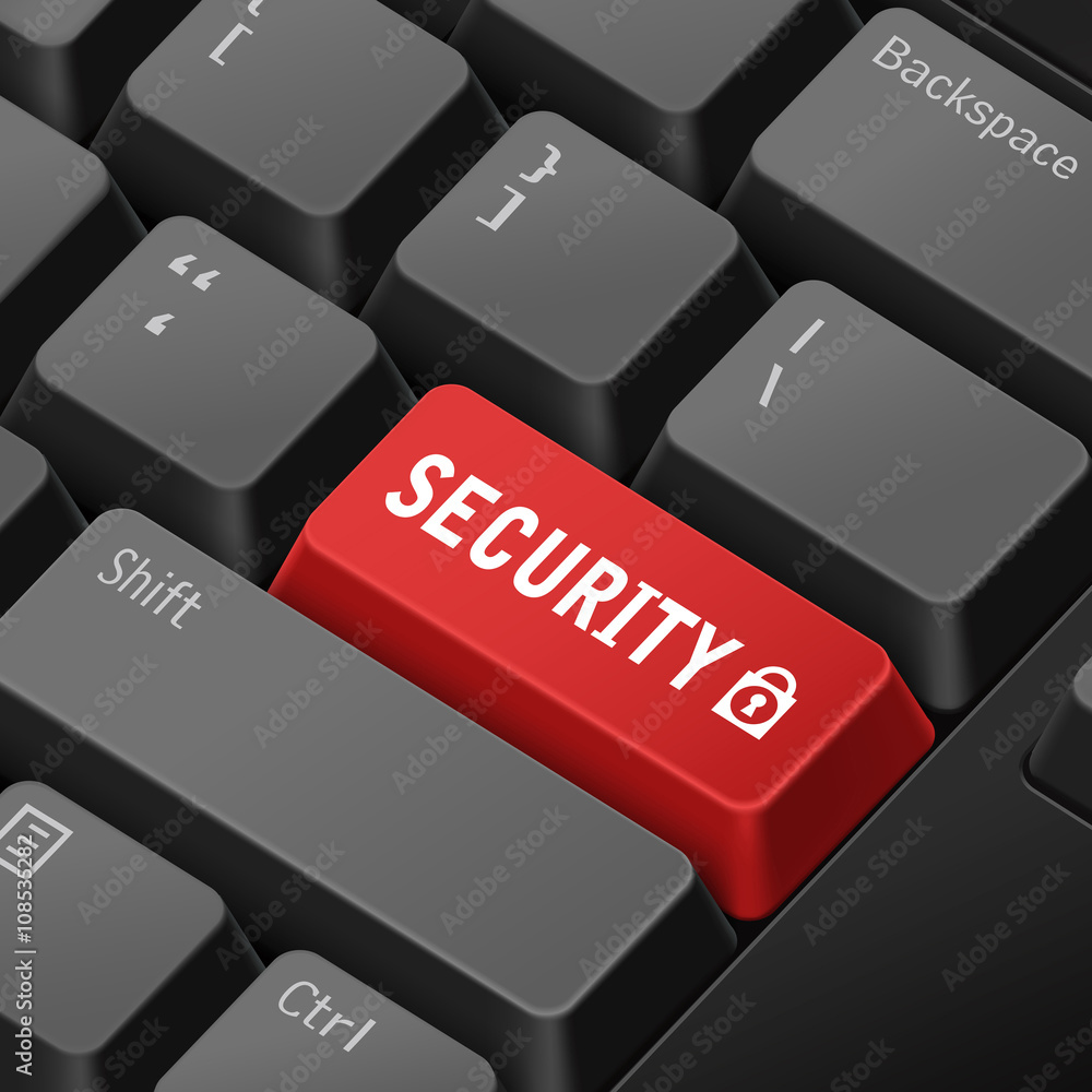 security concept with 3d computer keyboard security concept with 3d computer keyboard