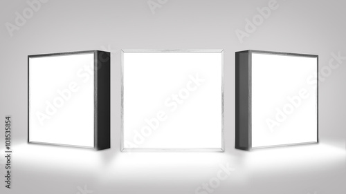 Lightbox On white Background 3D rendering
