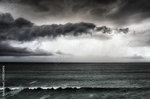 seascape with stormy clouds