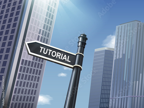 3d road sign saying tutorial © HstrongART