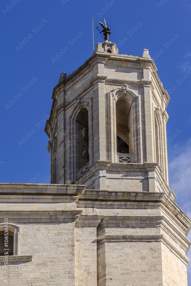 View of Cathedral of Saint Mary of Girona. Catalonia, Spain.