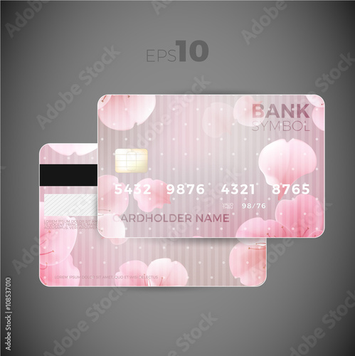 credit card flower design