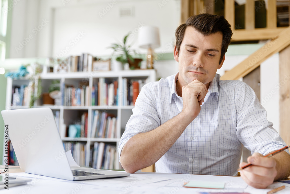 Male architect in office Male architect in office