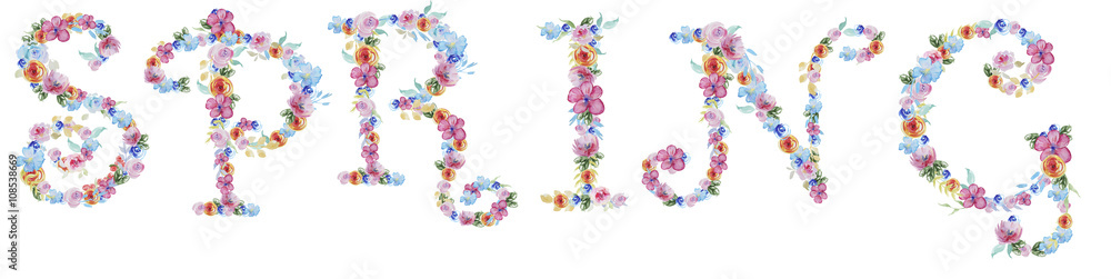 Hand lettering spring. Hand lettering spring.