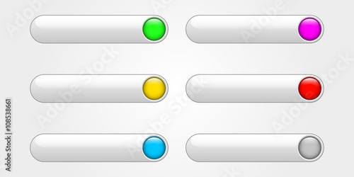 Set of web buttons