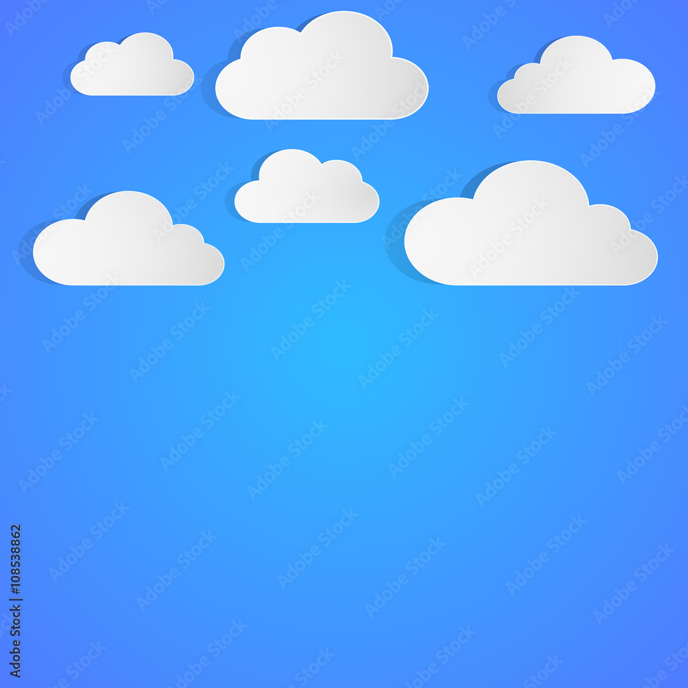 Clouds on blue