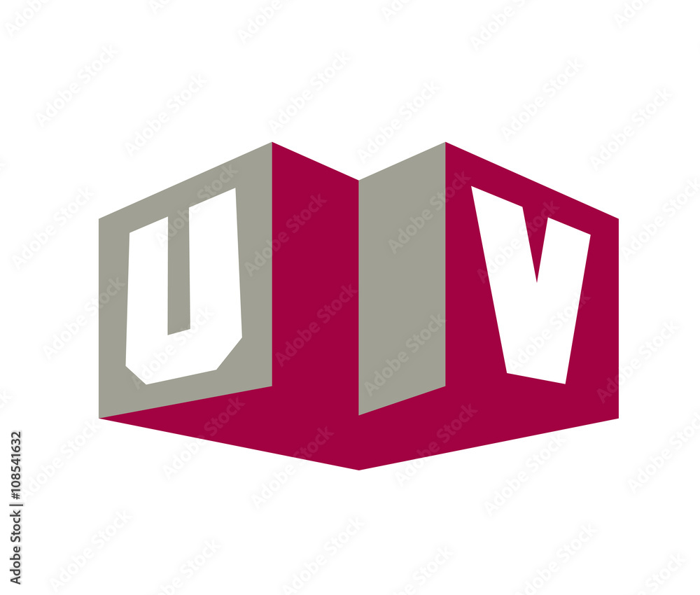 Fototapeta premium UV Initial Logo for your startup venture