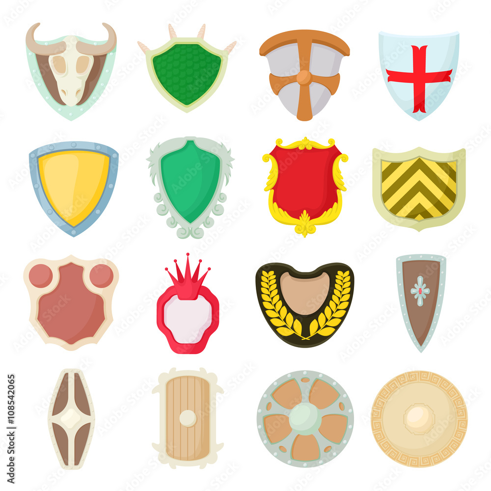 Shield icons set Shield icons set