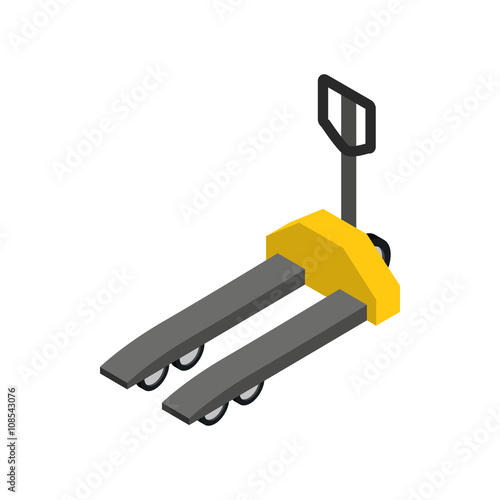 Manual forklift pallet stacker icon