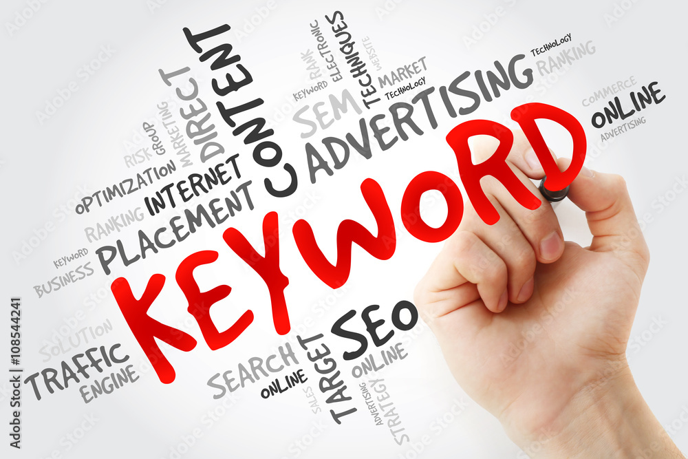 Hand writing KEYWORD word cloud, business concept Hand writing KEYWORD word cloud, business concept